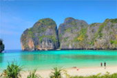 Maya Bay, the beac film main set