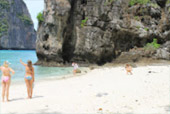 Maya Bay, the beac film main set