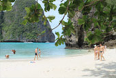 Maya Bay, the beac film main set