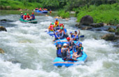 Rafting on Rapid White Water River