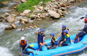 Rafting on Rapid White Water River