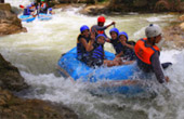 Rafting on Rapid White Water River