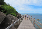 On Pha Ngan Island - Rin Beach and Wooden Bridge