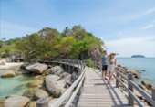 On Pha Ngan Island - Rin Beach and Wooden Bridge