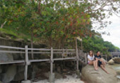 On Pha Ngan Island - Rin Beach and Wooden Bridge